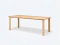 Mesa de comedor de madera 185 x 90 x 75 cm - roble natural - tablero voladizo para cocina