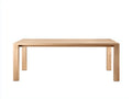 Mesa de comedor de madera 170×90×76 cm – haya clara – estructura recta para cocina