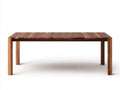 Mesa de comedor de madera 190 x 90 x 76 cm - nogal medio - diseño escandinavo para cocina