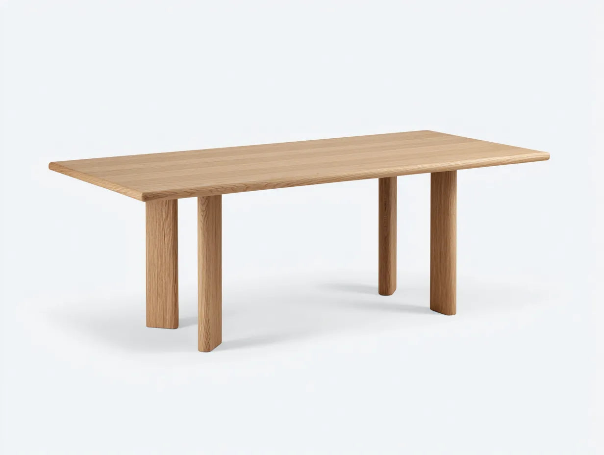 Mesa de comedor de madera 175 x 88 x 76 cm - nogal rojizo - estructura robusta para cocina