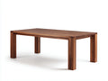 Mesa de comedor de madera 180 x 90 x 75 cm - nogal oscuro - veta contrastada para cocina