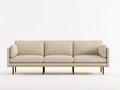 Sofá de 3 plazas tapizado 246 x 102 x 70 cm - arena claro - estructura modular compacta